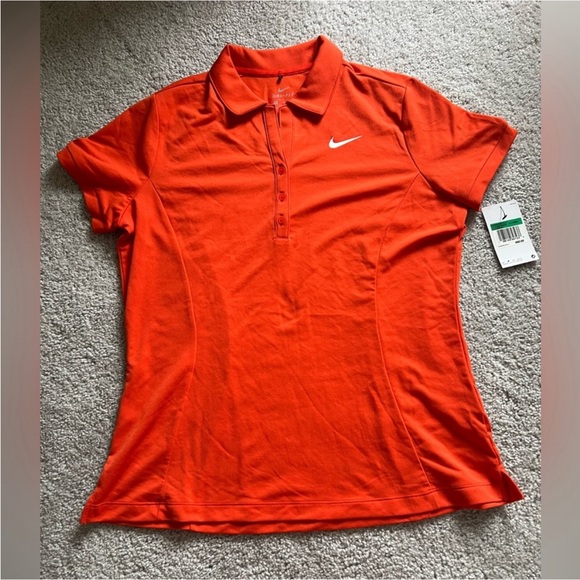 Nike Tops - Nike - Team Orange FT Chest Swoos Polo NWT - XL